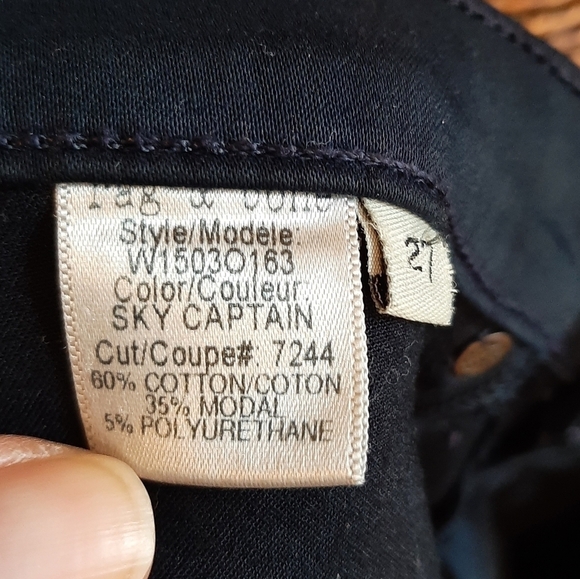 Rag & Bone Jeans Modal Leggings 27 Navy Sky Captain W15030163 Slim Skinny Soft - Picture 5 of 5